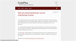 Desktop Screenshot of codeplea.com